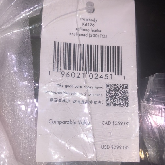 ♠️ kate spade ♠️ Rory Saffiano Crossbody Bag, Enchanted Green - Picture 7 of 10